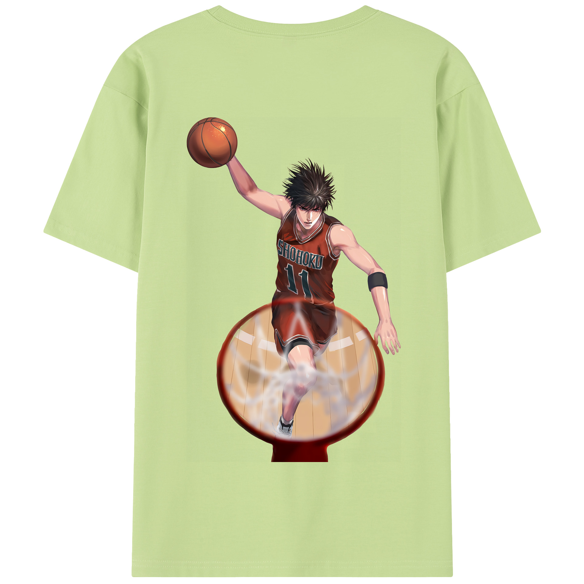 SLAM DUNK／スラムダンク 綿100％半袖Tシャツ（背面プリント）